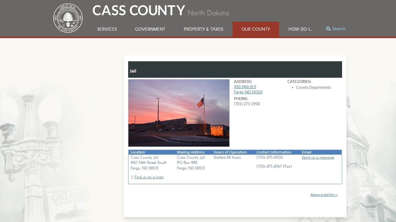 Contact Us | Cass County, ND